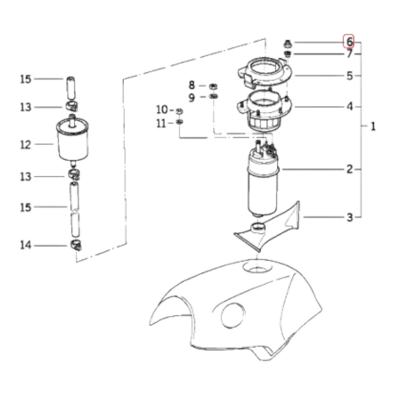 Fuel pump damper nut NEW 07119922038