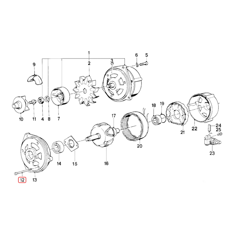Alternator screw (kit of 3) NEW 12311459289