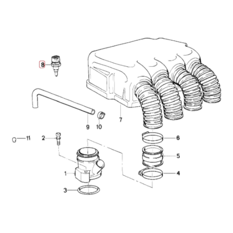 Intake air temperature sensor USED 13621341550