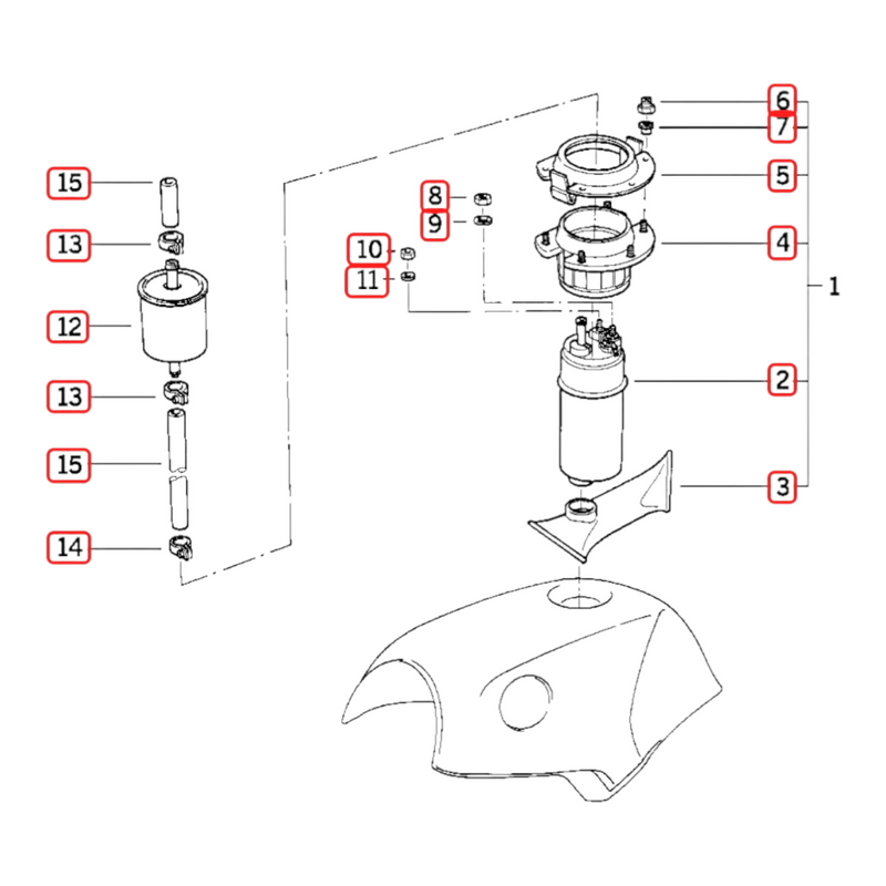 Fuel Pump Kit - 43mm Pump Fits BMW K1, K75 & K1100 Models ; 16 14 1 341 231 / EnDuraLast Fuel Pump Kit - 43mm Pump Fits BMW K1, K75 & K1100 Models ; 16 14 1 341 231 / EnDuraLast