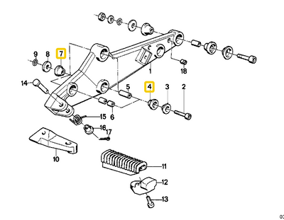 Rubber Mounting USED 18211451684