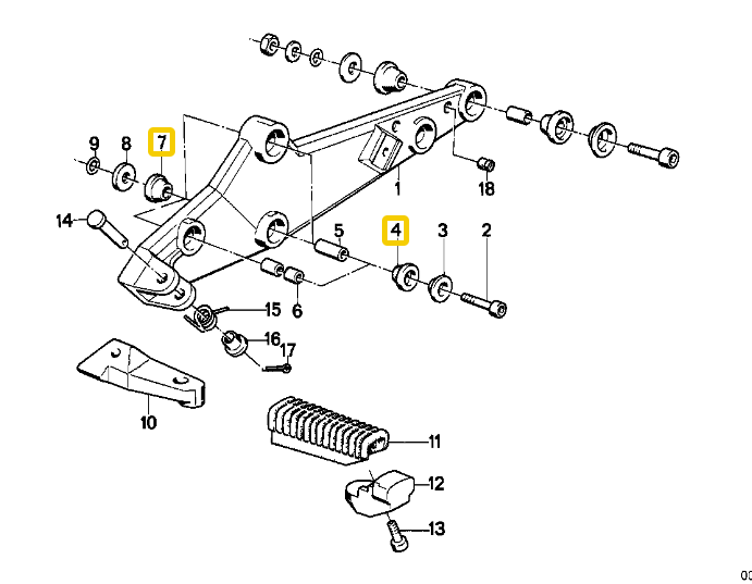 Rubber Mounting USED 18211451684