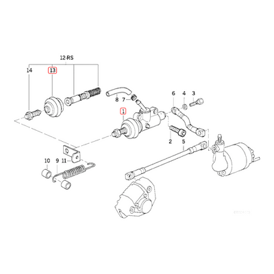 Rear brake master cylinder NEW 12MM 34311458142