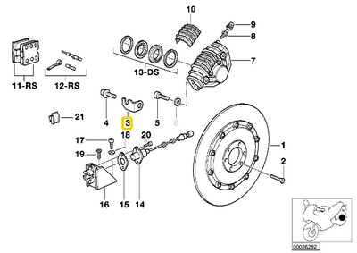 Rear brake bracket USED 34511458491