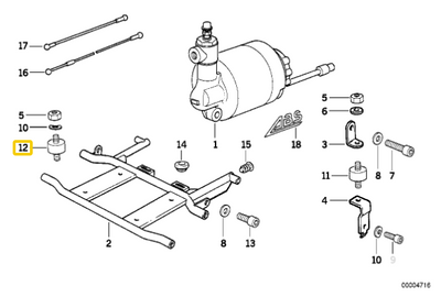 Rubber mounting USED 34522312621