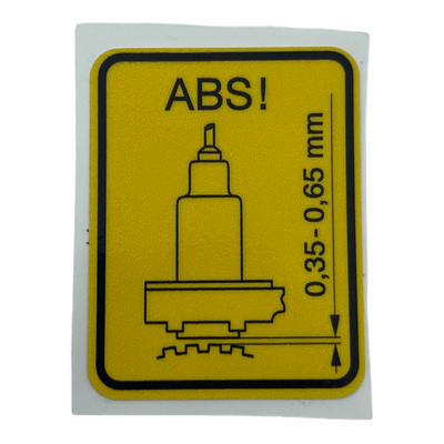 ABS tolerance sticker NEW 71212310388