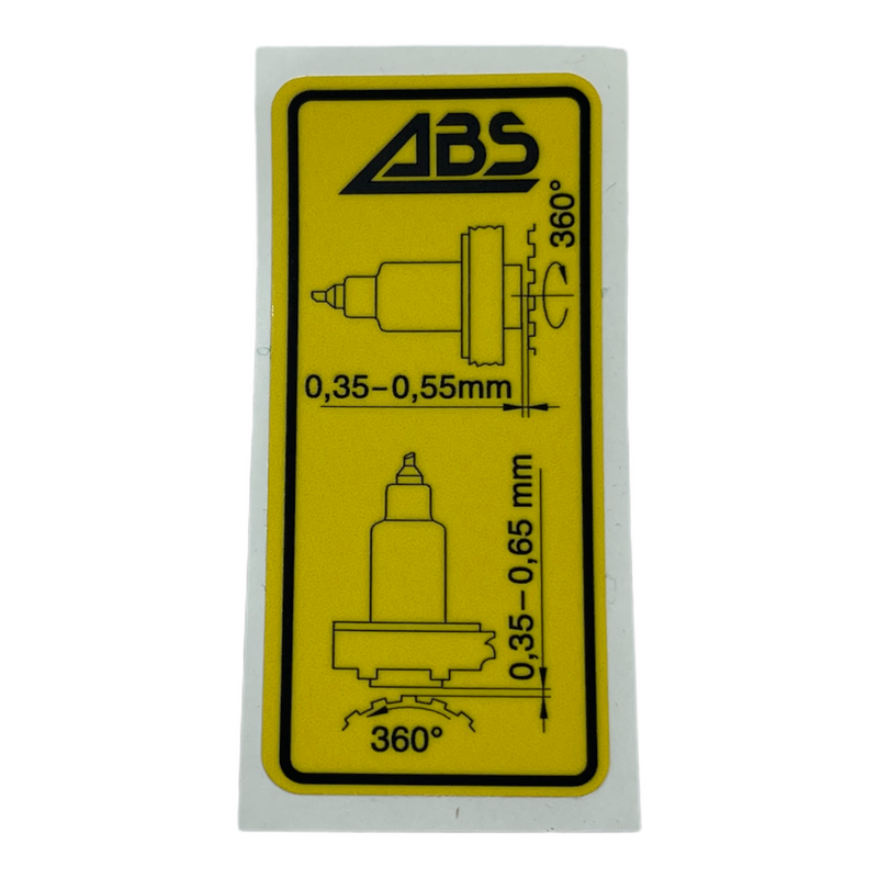 ABS tolerance sticker NEW 71212311310
