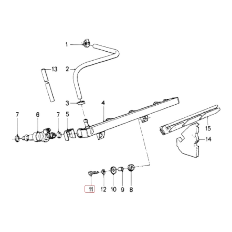 Fuel rail mounting bolt NEW 07119913020