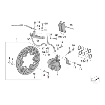 Brake disc mount bolt KIT stainless steel NEW 36311457803