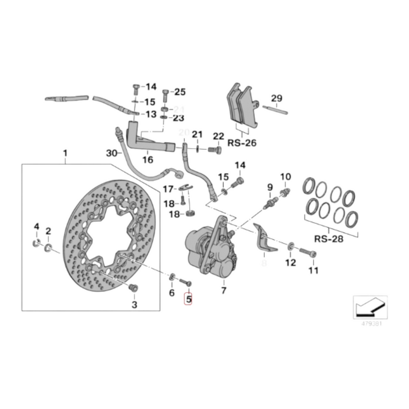 Brake disc mount bolt KIT stainless steel NEW 36311457803