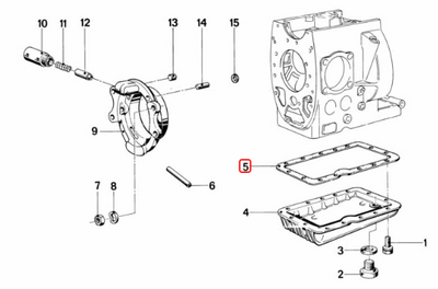 Engine oil sump gasket BMW R45 R50 R60 R65 R75 R80 R90 R100 NEW 11131338427