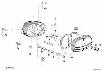 Rocker cover gasket BMW R45 R50 R51 R60 R65 R67 R75 R80 R90 R100 NEW 11121338426