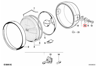 Mount rubber washer BMW K1 K75 K100 K1100 R45 R60 R65 R75 R80 R90 R100 R850 R1150 NEW 63121358129