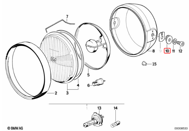 Mount rubber washer BMW K1 K75 K100 K1100 R45 R60 R65 R75 R80 R90 R100 R850 R1150 NEW 63121358129