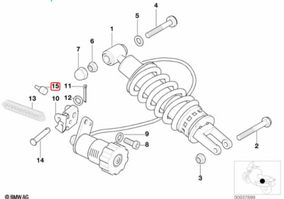 Support rubber BMW R45 R65 R80 R90 R100 R850 R1100 NEW 52531232904