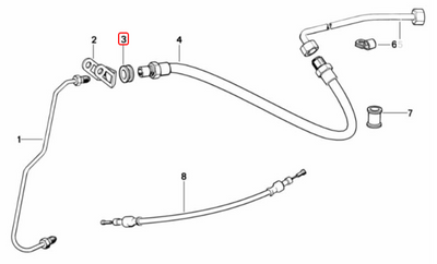 Brake hose grommet BMW K1200 R65 R75 R80 R90 R100 R850 R1100 R1150 R1200C/CL NEW 34321233159
