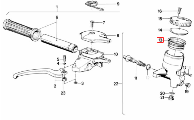 Front brake fluid reservoir diaphragm BMW R45 R65 NEW 32721238387