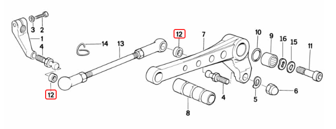 Gear change linkage seal BMW K1 K1200 K1300 R65 R80 R100 R850 R1100 R1150 R1200C/CL F650 NEW 23417650149