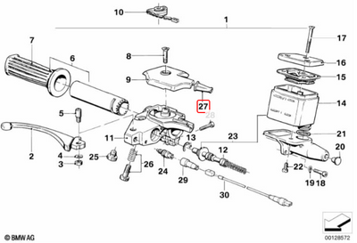 Throttle cable rubber sleeve BMW R45 R65 R80 R100 NEW 32731242495