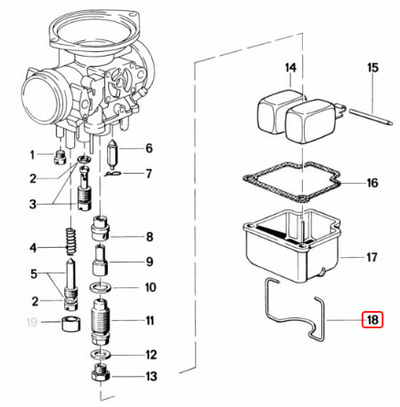 Float bowl retaining clip BMW R45 R50 R60 R65 R75 R80 R90 R100 NEW 13111254765