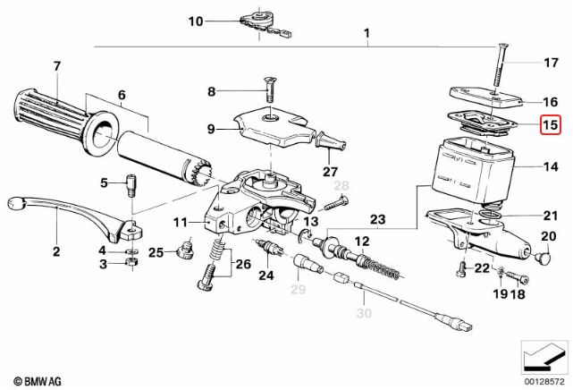 Front brake fluid reservoir diaphragm BMW R45 R65 R80 R100 NEW 32721242547