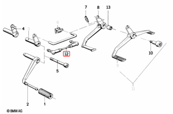 Rubber boot for non adjustable gear linkage BMW R45 R60 R65 R75 R80 R100 NEW 23411236746