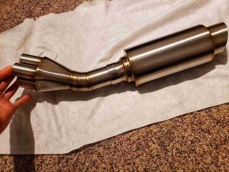 Hand made stainless steel exhaust for K100 - 8V