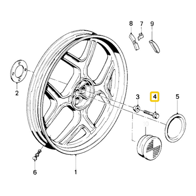 Rear wheel bolt USED 36312333226