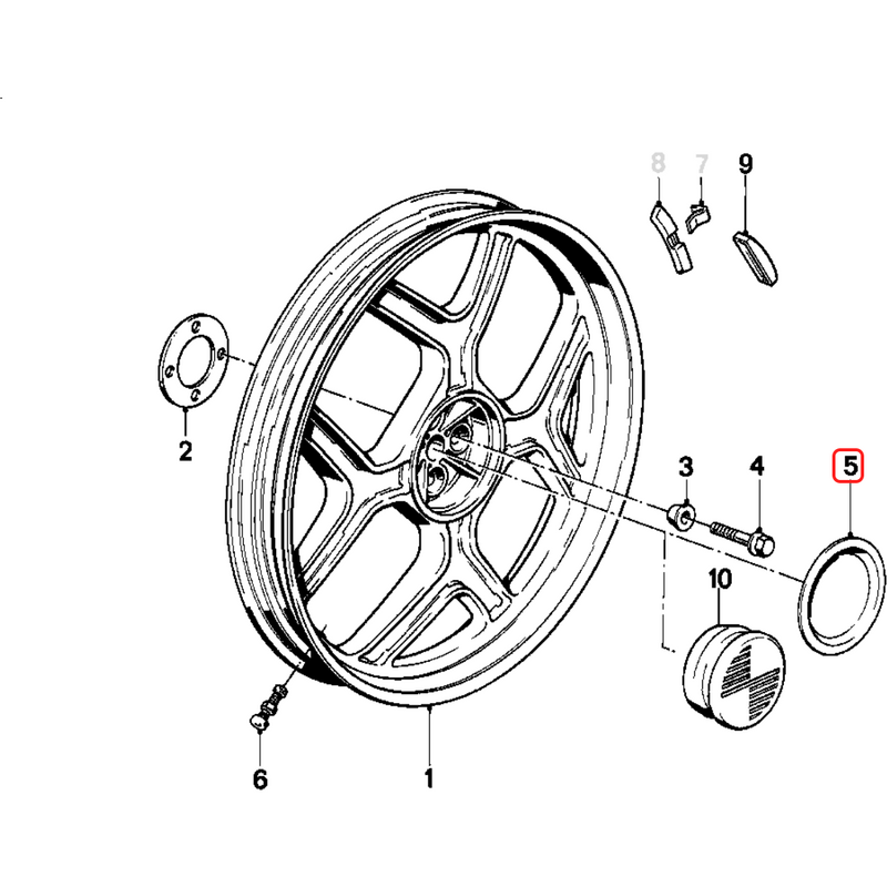 hubcap Y spoke wheel used 36131451759