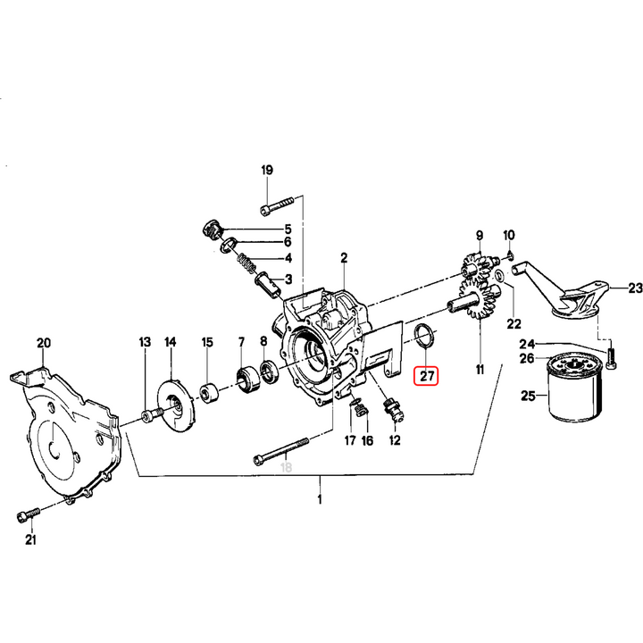 O-ring oil / water pump BMW K1 K75 K100 K1100 K1200 NEW