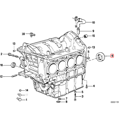 Rear main seal NEW aftermarket 11117666186