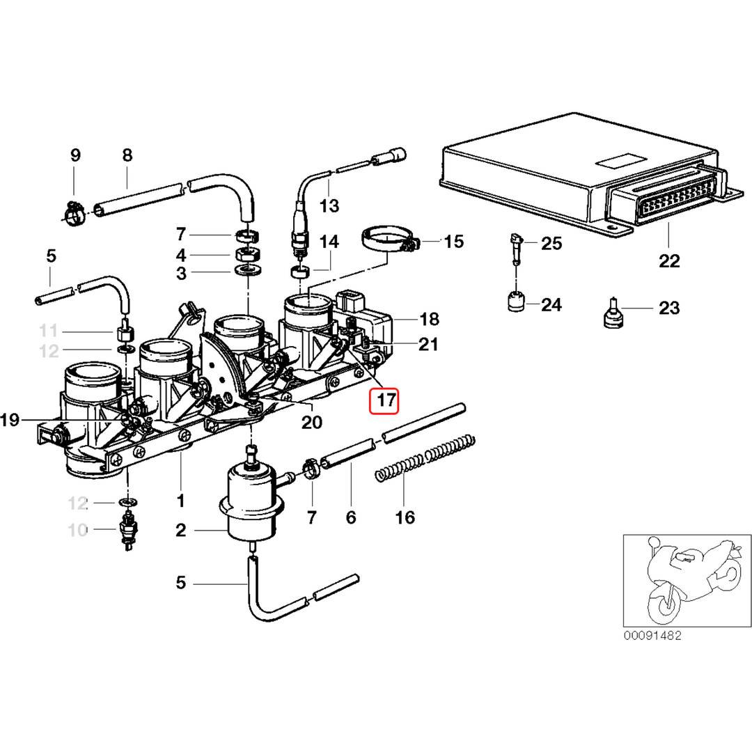 Genuine BMW Motorrad Throttle Body Port Vent Blank Cover Cap (13547694924)