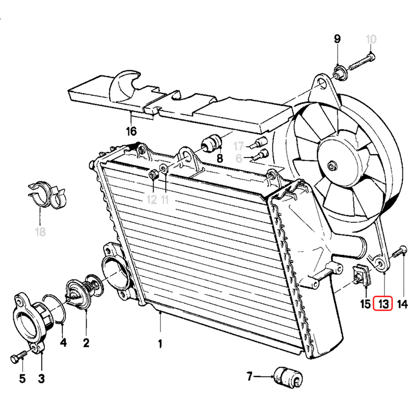 replacement motor for cooling fan 17401461579