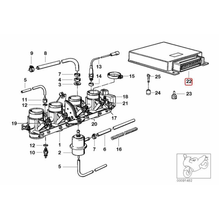 BOSCH ECU BMW K100-8V USED 13611460950 / 0280000313 – K Parts Holland